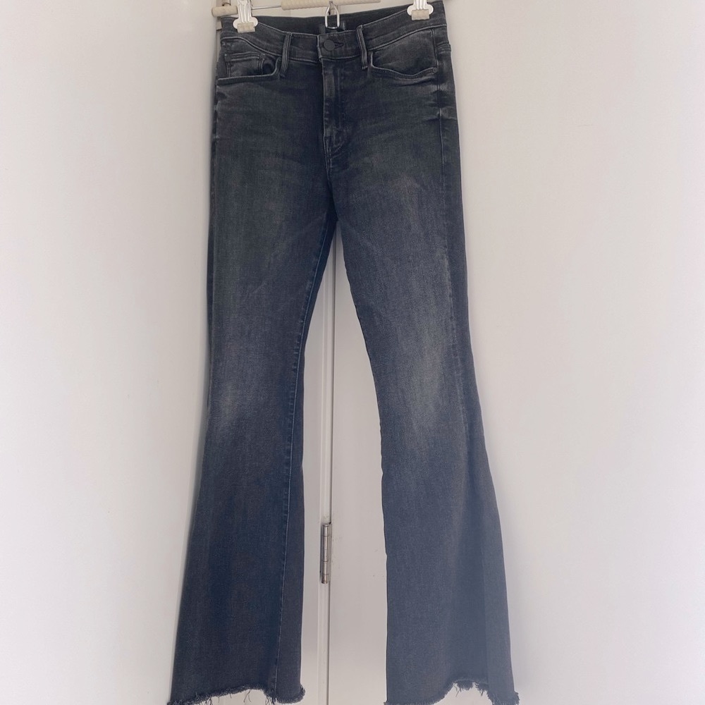 MOTHER black denim flare jeans, Size 26.